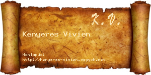 Kenyeres Vivien névjegykártya